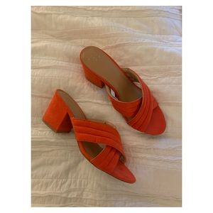 *Hardly Worn* Orange Heel Sandals